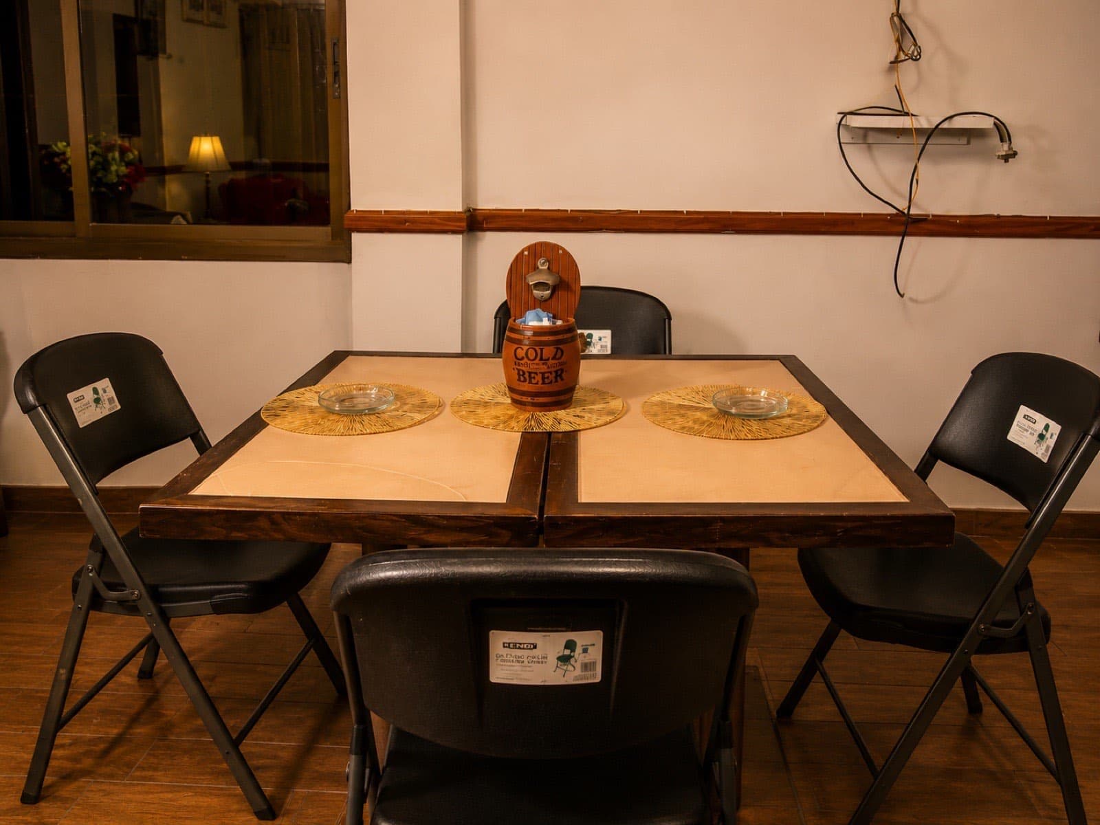 The dining space at JC Guest House set for guests